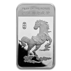 5 oz Year of the Horse Silver Bar .999 Fine