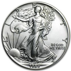 1989 1 oz Silver American Eagle BU