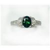 Image 1 : CROME TOURMALINE 0.97CT, 14K W/G RING 5.70GARM / DIAMOND 0.22CT