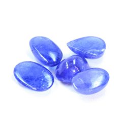 42 ct & up Cabuchon Tanzanite Loose Stone (42.63) 5Pcs