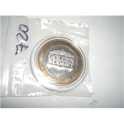 SILVER STRIKE .999 SILVER CASINO $10 *GOLDEN NUGGET* LAS VEGAS,NV-COMES IN A HARD DISPLAY CASE!!