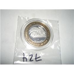 SILVER STRIKE .999 SILVER CASINO $10 *PALMS-GHOSTBAR* LAS VEGAS,NV-COMES IN A HARD DISPLAY CASE!!