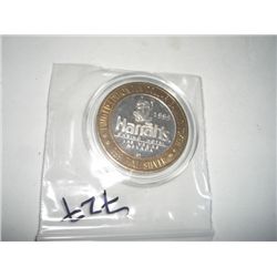 SILVER STRIKE .999 SILVER CASINO $10 *1995 HARRAHS* LAS VEGAS,NV-COMES IN A HARD DISPLAY CASE!!