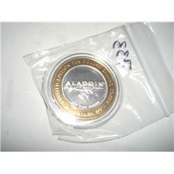 SILVER STRIKE .999 SILVER CASINO $10 *ALADDIN-1001 ARABIAN NIGHTS* LAS VEGAS,NV-COMES IN A HARD DISP