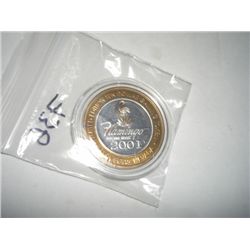 SILVER STRIKE .999 SILVER CASINO $10 RARE MILLENIUM EDITION *2001 FLAMINGO* LAS VEGAS,NV