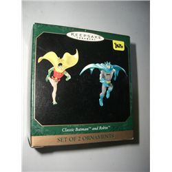 1999 *RARE* HALLMARK KEEPSAKE ORNAMENT-NEW IN THE BOX SET OF 2 *CLASSIC BATMAN AND ROBIN* ORIGINAL P