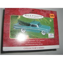 2001 *RARE* HALLMARK KEEPSAKE ORNAMENT-NEW IN THE BOX *1959 CHEVERLET EL CAMINO* ORIGINAL PRICE $13.