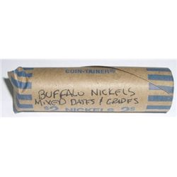 ROLL OF BUFFALO NICKELS 40 TOTAL *UNSEARCHED-MIXED* ROLL CAME OUT OF SAFE!!