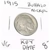 Image 1 : 1915 *RARE KEY DATE* BUFFALO NICKEL RED BOOK VALUE $8.00+ *NICE EARLY VERY GOOD GRADE*!!