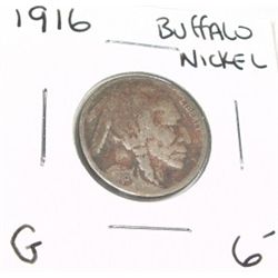 1916 BUFFALO NICKEL RED BOOK VALUE $6.00+ *NICE EARLY GOOD GRADE*!! BUFFALO NICKEL CAME OUT OF SAFE!