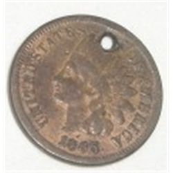 1865 *RARE* INDIAN HEAD PENNY-HOLED!! INDIAN HEAD PENNY CAME OUT OF SAFE!!