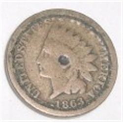 1863 *RARE* INDIAN HEAD PENNY-HOLED!! INDIAN HEAD PENNY CAME OUT OF SAFE!!