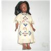 Image 1 : VINTAGE NATIVE AMERICAN GIRL DOLL WITH BEAUTIFUL DRESS AND BEAD NECKLACE