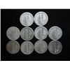 Image 2 : 10 ASSORTED 1940'S MERCURY DIMES