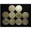 Image 2 : 10 ASSORTED 1850'S SEATED LIBERTY DIMES