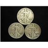 Image 1 : 1941-S,42 & 43-S WALKING LIBERTY HALF DOLLARS