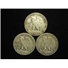 Image 2 : 1941-S,42 & 43-S WALKING LIBERTY HALF DOLLARS