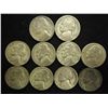 Image 1 : 10 ASSORTED 35% SILVER JEFFERSON WAR NICKELS