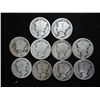Image 1 : 10 ASSORTED 1920'S MERCURY DIMES