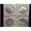 Image 1 : 4 UNC FRANKLIN HALF DOLLARS 3-1948-D'S & 1962-D