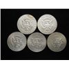 Image 2 : 5 ASSORTED 40% SILVER KENNEDY HALF DOLLARS