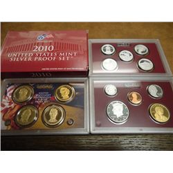 2010 US SILVER PROOF SET (WITH BOX) 14 PIECES