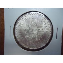 1948 MEXICO SILVER 5 PESOS UNC .8680 OZ. ASW