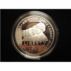 1994-P WOMEN IN THE MILITARY PF SILVER DOLLAR