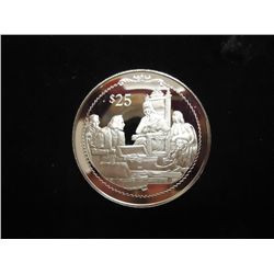 1992 BRITISH VIRGIN ISLANDS PROOF SILVER $25