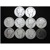 Image 1 : 10 ASSORTED 1920'S MERCURY DIMES