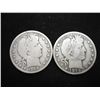Image 1 : 1908 & 1914-S BARBER HALF DOLLARS