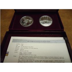 1983 & 1984 US OLYMPIC 2 COIN SILVER DOLLAR PROOF