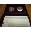 Image 1 : 1983 & 1984 US OLYMPIC 2 COIN SILVER DOLLAR PROOF