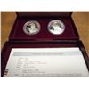 Image 2 : 1983 & 1984 US OLYMPIC 2 COIN SILVER DOLLAR PROOF