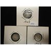 Image 1 : 1907,17 & 20 CANADA SILVER 5 CENTS
