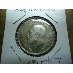 1915 GREAT BRITAIN SILVER FLORIN