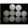 Image 1 : 10 ASSORTED 1920'S MERCURY DIMES