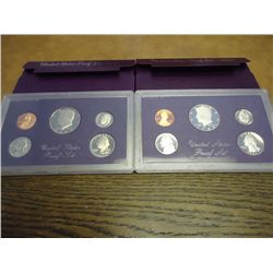 1985 & 1986 US PROOF SETS (WITH BOXES)