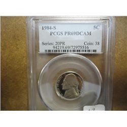 1984-S JEFFERSON NICKEL PCGS PR69 DCAM