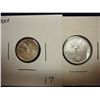 Image 1 : 2 MEXICO SILVER LIBERTADS UNC 2013 1/10 OZ AND