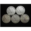 Image 2 : 1937-S,39-S,41-S,42 & 43 WALKING LIBERTY HALVES