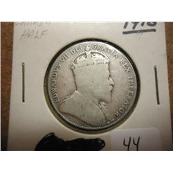 1910 CANADA SILVER 50 CENTS