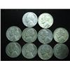 Image 1 : 10 ASSORTED 35% SILVER JEFFERSON WAR NICKELS