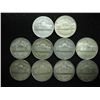 Image 2 : 10 ASSORTED 35% SILVER JEFFERSON WAR NICKELS