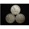 Image 2 : 1941,42-S & 44 WALKING LIBERTY HALF DOLLARS