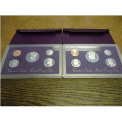 1991 & 1992 US PROOF SETS (WITH BOXES)