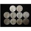 Image 2 : 10 ASSORTED 1940'S MERCURY DIMES