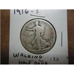 1916-S OBV. WALKING LIBERTY HALF DOLLAR GOOD