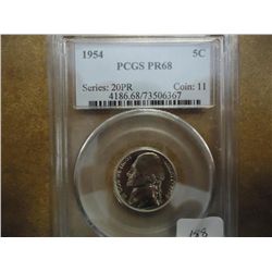 1954 JEFFERSON NICKEL PCGS PR68