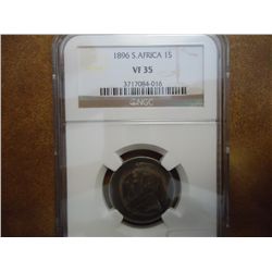 1896-S SOUTH AFRICA SILVER 1 SHILLING NGC VF35